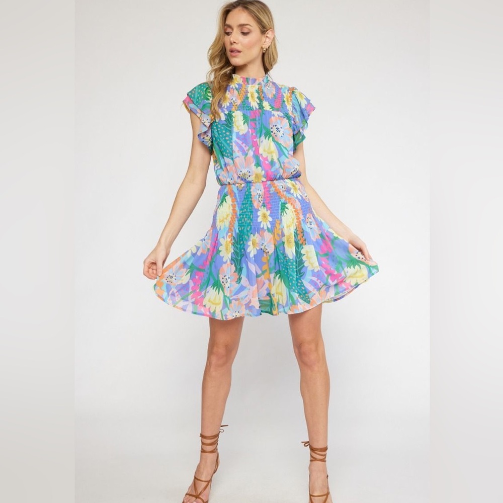 Entro floral mini dress
